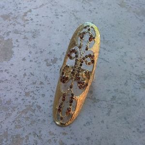 Statement ring gold tone